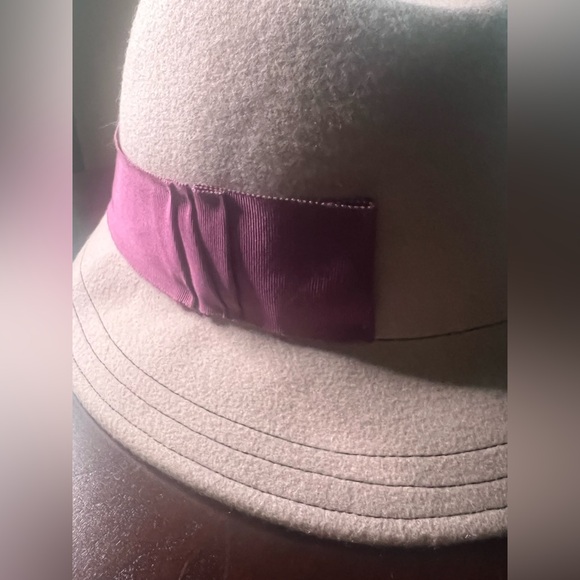 Albertus Swanepoel Hat 100% Wool Dusty Pink Purple Ribbon One Size - Picture 3 of 11